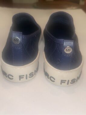 Marc Fisher Kids Navy Slip-On Canvas Sneakers with White Sole